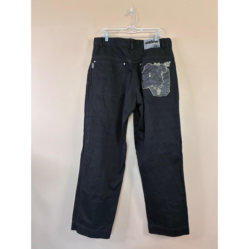 SOHK School of Hard Knocks Mens 38 Black Baggy Wide Leg‎ Vintage 90s Denim Jeans